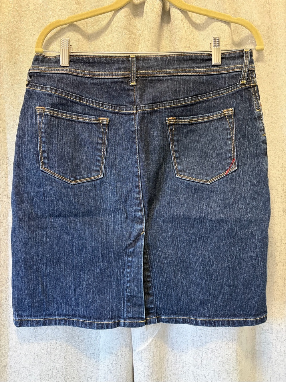 Y2K Banana Republic Dark Blue Denim Mini Skirt 8 like new 99%cotton 1% spandex